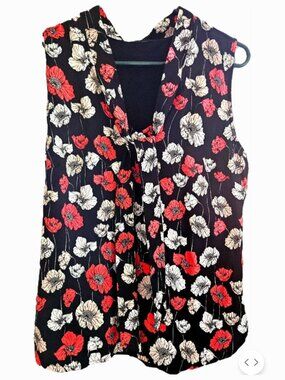 Bundle 3 Floral Tops Red White Blue Top Size S